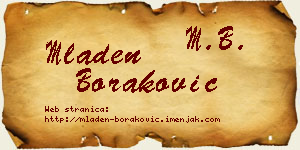 Mladen Boraković vizit kartica